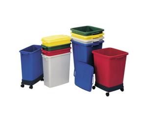 Collecteur de déchets / poubelles de tri 90 l H600xl485xP510mm PE gris GRAF Quantité:1