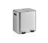 Collecteur de déchets / système de tri des déchets Clean 10 - 30L (2x15L) acier inoxydable argent