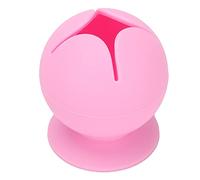 Collecteur de désherbage en silicone souple avec ventouse, rangement de bureau, déchets, anti-rayures, stylo, brosse à dents, porte-cosmétiques (Rose)