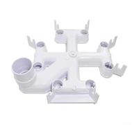 Collecteur de filtre de piscine DEX2400C de rechange pour filtres Hayward Micro-Clear DE, assemblage de décompression d'air avec joints toriques, partie collecteur en plastique (blanc)