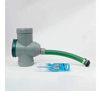 Collecteur de filtre universel 3P, inverseur d'eau de pluie et filtre avec kit de liaison - Idéal pour les citernes (gris)