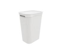 Rotho Collecteur de lavage Brisen 50 l - Couvercle, 2 poignées, PP sans BPA, Blanc
