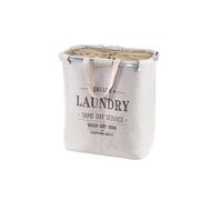 Collecteur de linge sale MENDLER HWC-C34 2 compartiments 54x52x32cm 89l beige Beige G