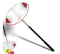 Collecteur de noix à roulettes avec manche télescopique en aluminium 45 à 150 cm, collecteur de fruits et de noix en fil d'acier inoxydable avec poignée en aluminium robuste, cueille-boules pour noix