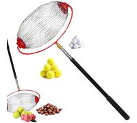 Collecteur de noix - Avec manche télescopique en aluminium - Extensible jusqu'à 150 cm - Pour pommes, poires, châtaignes, fruits, noix, balle de tennis, balle de golf (24 cm)