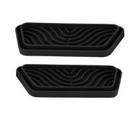 Collecteur de plateau anti-goutte pour l'eau du réfrigérateur, classeur de plateau anti-goutte de réfrigérateur en silicone trapézoïdal pour GE pour 2 pièces (Noir)