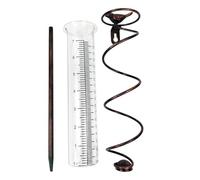 Collecteur de pluie décoratif pour jardin avec poteaux en métal anti-basculement en verre qui améliore la lisibilité, l'arrosage et la pluie