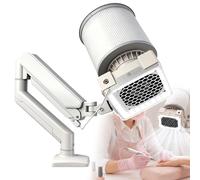 Collecteur de poussière à faible bruit 70dB, ABS+acier/aluminium, avec filtre réutilisable, support réglable et aspiration puissante, for vernis gel et pédicures