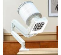 Collecteur de poussière d'ongles avec support, ventilateur extracteur de poussière de manucure, avec lumière de remplissage LED, filtre réutilisable, bras rotatif à 360°, support de table universel