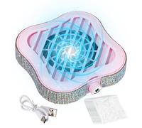 Collecteur de poussière d'ongles - Outil de nettoyage puissant à faible bruit de 5 pouces | Aspirateur à ongles Abs - Aspiration réglable silencieuse avec ventilateur intégré et 10 filtres pour des ma