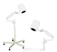 Collecteur De Poussière D'ongles Sous Vide Professionnel,Collecteur De Poussière De Bureau|Avec Support Roulant,Ventilateur 10 Vitesses+Lampe LED Intégrée à Intensité Variable,Pour Manucure