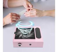 Collecteur de poussière pour ongles - 80 W - Puissance réglable - Aspirateur de poussière à ongles en polypropylène - Avec filtre à ongles - Pour salon et maison - Rose