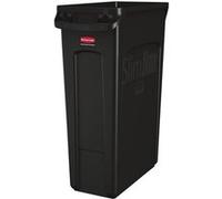 Collecteur de Recyclage Slim Jim Noir 87 L Rubbermaid Noir G