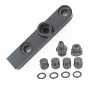 Collecteur de sortie d'assemblage en aluminium, double pompe à carburant Sport, billette, for pompe à carburant 044, for Jeep et Cherokee 91-01 (Color : Black)