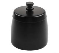 Collecteur de suie coupe-vent avec couvercle en acier inoxydable avec couvercle anti-odeurs pour intérieur et extérieur, jardin, terrasse, argent, noir, violet, 9 x 8 cm (noir)