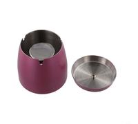 Collecteur de suie en acier inoxydable avec couvercle pour l'intérieur et l'extérieur, récupérateur de cendres coupe-vent pour jardin, terrasse, barbecue, design anti-odeurs, violet