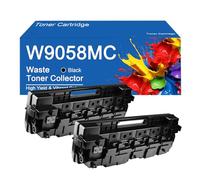 Collecteur de Toner usagé W9058MC de Remplacement pour imprimantes Multifonctions HP Color LaserJet Managed E87640z et E87640dn, Haute capacité (71 000 Pages).,W9058MC -2Pack