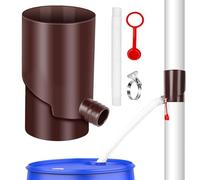collecteur d'eau de Pluie - collecteurs d'eau de Pluie de 3,94 Pouces, système de récupération 'Eau de puie léger, kit de collecteur deau de Plue en PP résistant aux UV | Système de récupération d