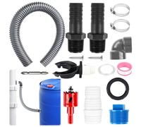 Collecteur d'eau de pluie pour tuyau de descente de 70 à 110 mm, raccord de citerne de pluie, collecteur d'eau de pluie Speedy avec accessoires de montage pour gouttière