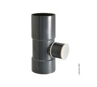 Collecteur d'eau pour gouttière ronde PVC ardoise, Dév.16 cm Diam.50 mm G
