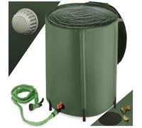 COLLECTEUR D'EAU - TECTAKE - Tonneau Récupérateur d'eau de pluie avec Robinet et protection anti - débordement Haut amovible - Vert