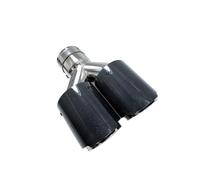 Collecteur D'échappement" Embout D'échappement Double Universel En Fibre De Carbone Brillant Pour Tuyau D'échappement Quad(ID 48mm-OD 101mm)