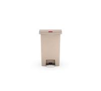 Collecteur déchets à pédale Slim Jim 50 litres - Beige