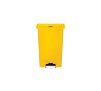 Rubbermaid Commercial Products 1883575 Slim Jim Step On collecteur à pédale en résine version large 50L - Jaune