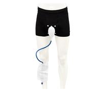 Collecteur d'urine masculin, sac d'urine en silicone réutilisable, taille élastique, dispositif de cathéter externe portable pour homme avec deux sacs d'urine de 500 ml réutilisables,Large