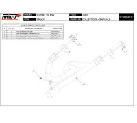 Tube Sans Kat MIVV De-Kat Inox pour Suzuki Sv 650 2003