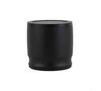 Collecteur en alliage d'aluminium pour marc de café, 58 mm avec couvercle, pour une utilisation avec moulin et une manipulation propre (noir)