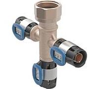 Collecteur Geberit 653434001 avec raccords à sertir FlowFit, 3 voies