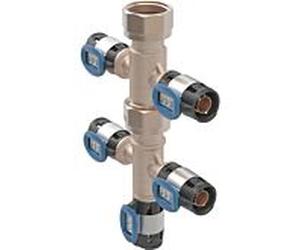 Collecteur Geberit 653435001 avec raccords à sertir FlowFit, 5 voies