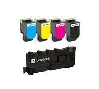 Collecteur Lexmark d'origine C540X75G + 4 Toner compatibles 70C2H / 702H - Compatible pour LEXMARK Grande Capacitée