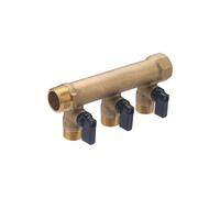 Collecteur mâle/femelle 20x27-3 sorties M 15x21 avec vannes