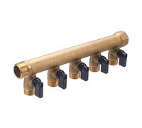 Collecteur mâle/femelle 20x27-5 sorties M 15x21 avec vannes