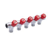 Collecteur Mâle - Femelle 20x27 à Robinetteries Rouges 5 départs 15x21 NOYON & THIEBAULT