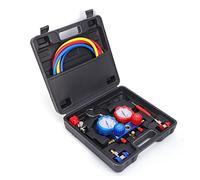 Collecteur manomètre pour voiture, kit d'aide au montage de climatisation, jauge Manifold avec kit de tuyaux pour R410A/R134A/R536A/R530G/R636G