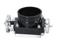 Collecteur papillon Corps de papillon en aluminium billette de 90 mm, collecteur d'admission à haut débit, accessoires pour voiture 3,5" LZ6990 Capteurs de position de l'accélérateur(Black)