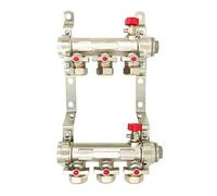 Collecteur plancher chauffant 2 3 4 5 6 7 8 departs pour collecteur radiateur chauffage - collecteur avec vanne (6 departs)