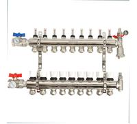 Collecteur plancher chauffant hydraulique Nourrice Comsi - 9 sorties