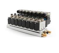 Collecteurs d'électrovanne 4V210-08 24v, électromagnétiques for contrôler le cylindre 4V210-08-10 24DC 4V410-15 4V110-06 AC220 DC12 AC24(4V210-08 8Position,AC110V)