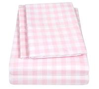 Collection 1500 Supreme Kids - Parure de lit Amusante colorée et Confortable, pour garçons et Filles, Poche Profonde, Infroissable, Douce et Confortable, pour lit Simple, Vichy Rose