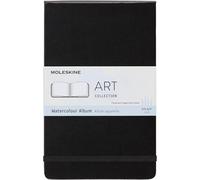 Collection Art - Album Aquarelle, Carnet De Dessin - Couverture Rigide - Papier Pour Crayons Et Peintures Aquarelles - Couleur Noire - Grand Format 13 X 21 Cm, 72 Pages