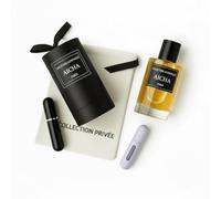 Collection Authentique AISHA, Eau de Parfum Unisexe, Fragrance Ambrée Boisée, Longue Durée, 50ML, Fabriqué en France avec 2 Atomiseurs Offerts.