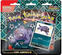 Collection avec Autocollant (Maschiff) de l'expansion Scarlatto et Violetto - Destin de Paldea Del GCC Pokémon (Une Carte holographique et Trois enveloppes d'expansion), édition en