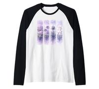 Collection botanique Florale Aquarelle Violette Manche Raglan