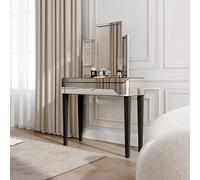 Collection CARME Laguna & Paloma - Coiffeuse de luxe avec miroir et miroir à trois volets Paloma - Ensemble de chambre à coucher - Tiroir - Rangement Argent et or rose À propos de cet article★ Habille