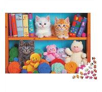 Collection Chaton Mignon Puzzle 1000 Pièces Papier Écologique pour Enfants Débutants, Puzzle Ultra-Difficile, Loisir Après École, Puzzle Top Noté 38x26cm/1000pcs