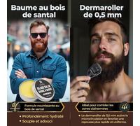 Collection Coffret Barbe Homme ¿ Kit De Soin Complet Avec Huile Croissance 30 Ml, Baume Vitamine E 30 G, Shampoing Nourrissant Naturel 60 Ml/Set Fortifiant & Nutritif Au Bois De Santal